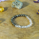 Pyrite x clear quartz bracelet