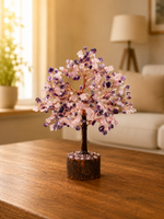 Rose quartz - amethyst Tree - 100 beeds