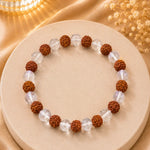 Rudraksha x Crystal bracelet
