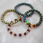 Ultimate braclets combo(hematite-golden pyrite-rudraksh-7chakra)