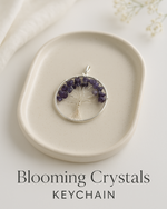 Amethyst tree key ring