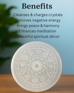 12 rashi selenite plate