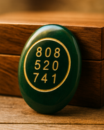 Green jade Zibu coin