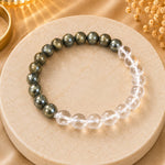 Pyrite x clear quartz bracelet