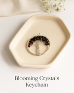 Red carnalian tree key ring