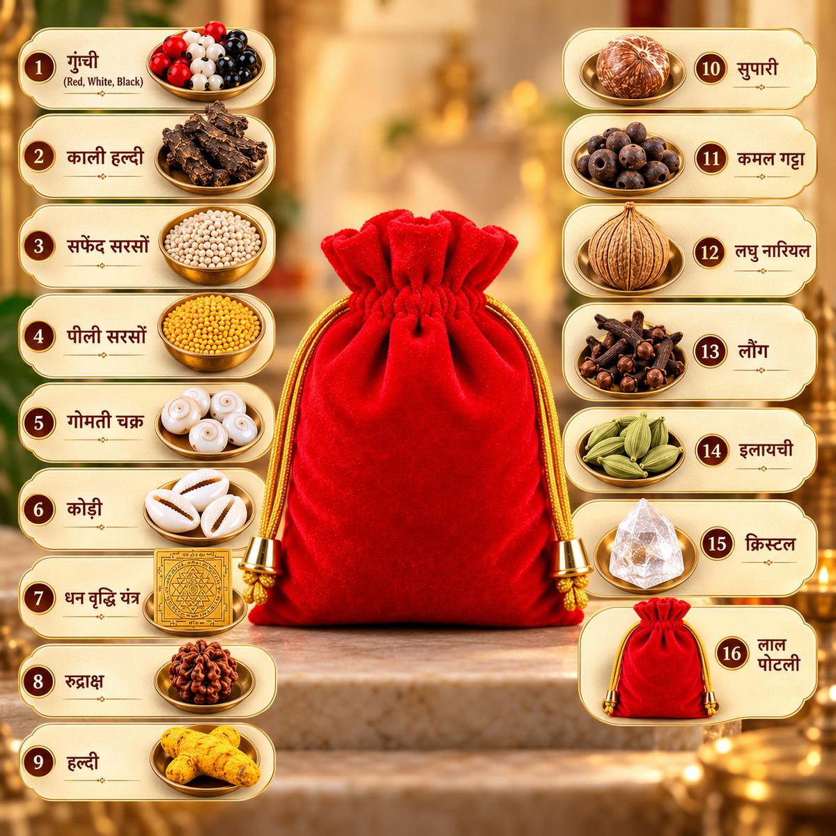 Dhan vriddhi potli - Mantrit items for 100% success