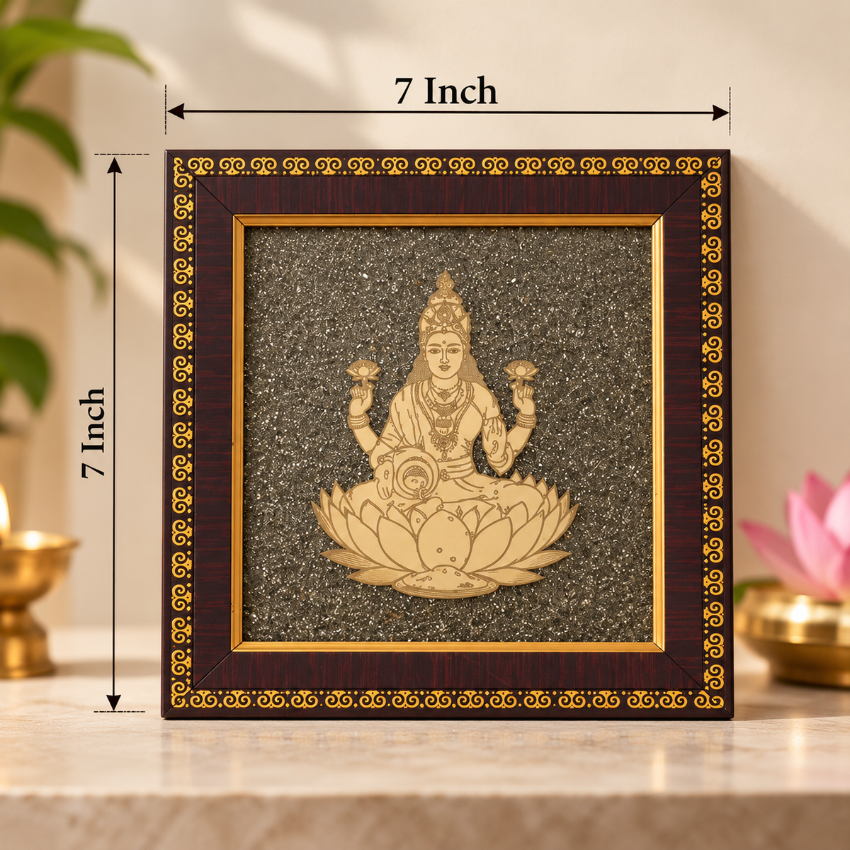 Laxmi Ji pyrite frame