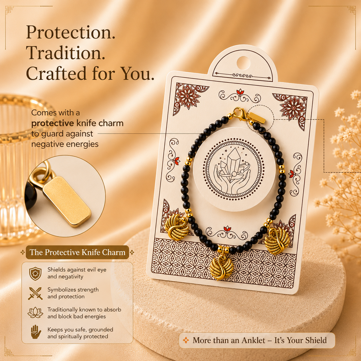 Golden swan Anklet