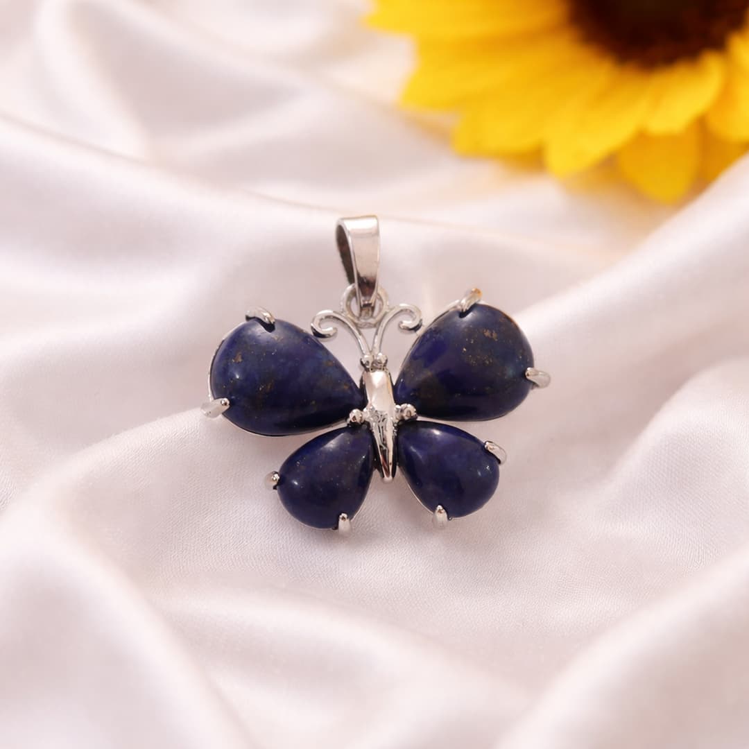 Lapiz lazuli butterfly pendant
