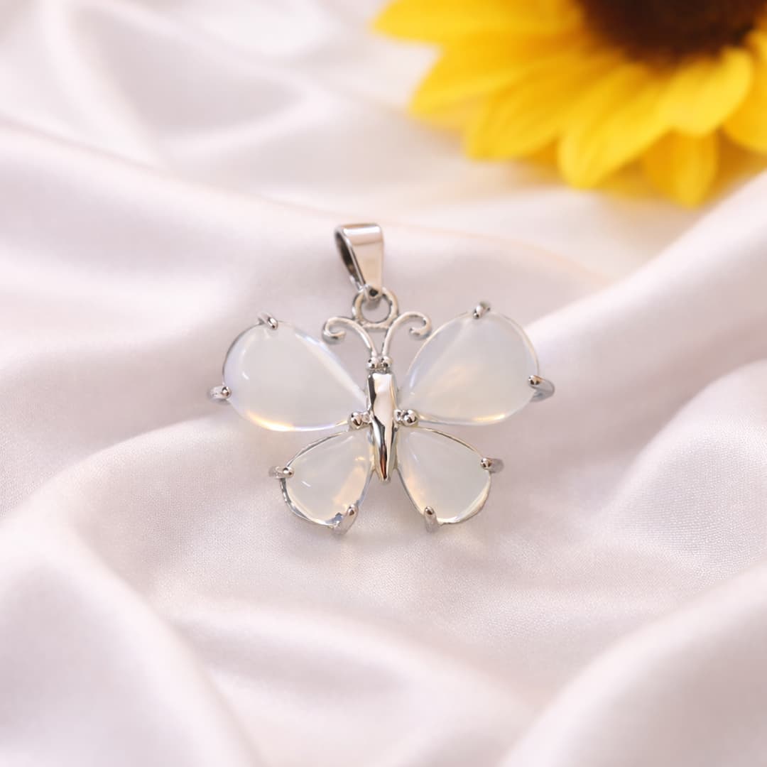 Opalite butterfly pendant