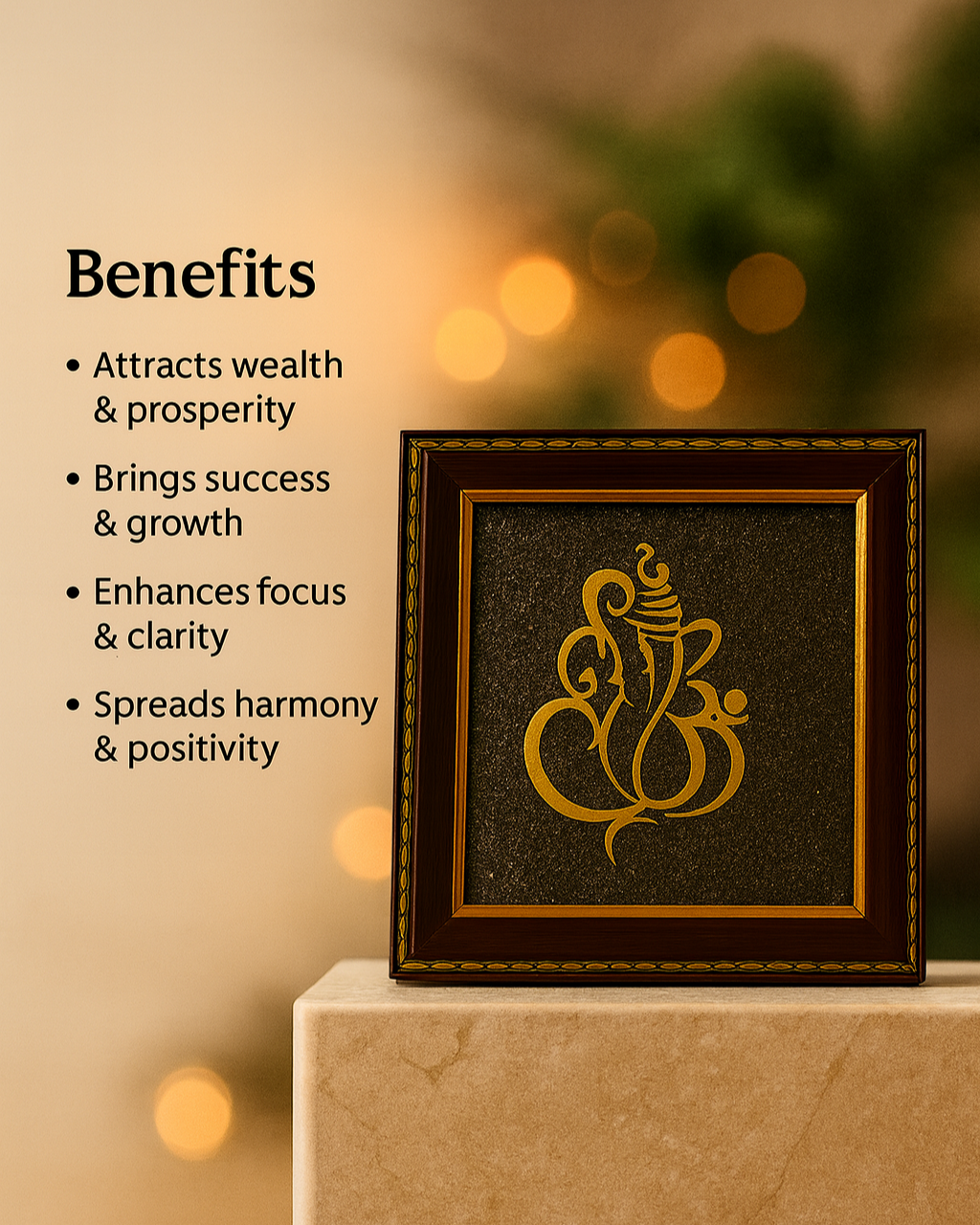 Ganesh ji pyrite Frame