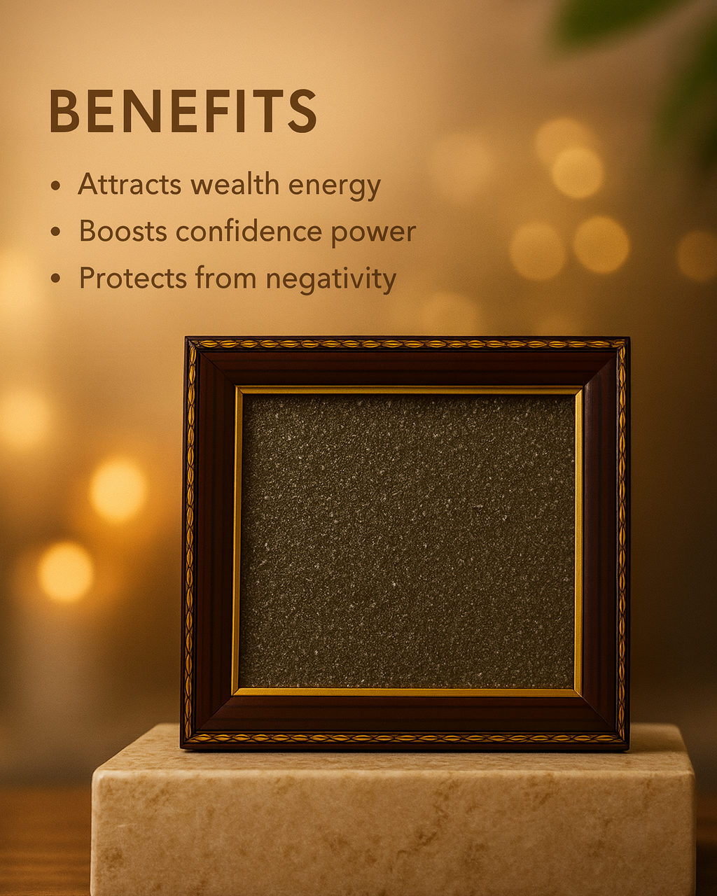 Plain pyrite frame
