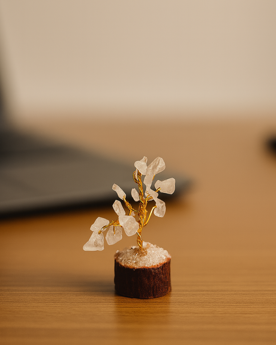 Clear quartz mini tree