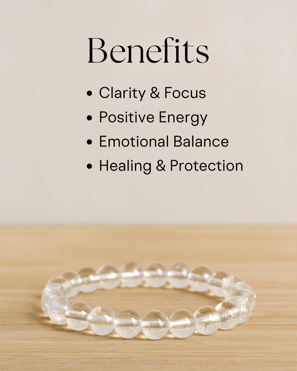 Clear quartz bracelet