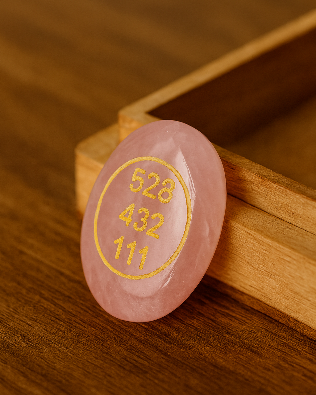 Rose quartz zibu coin